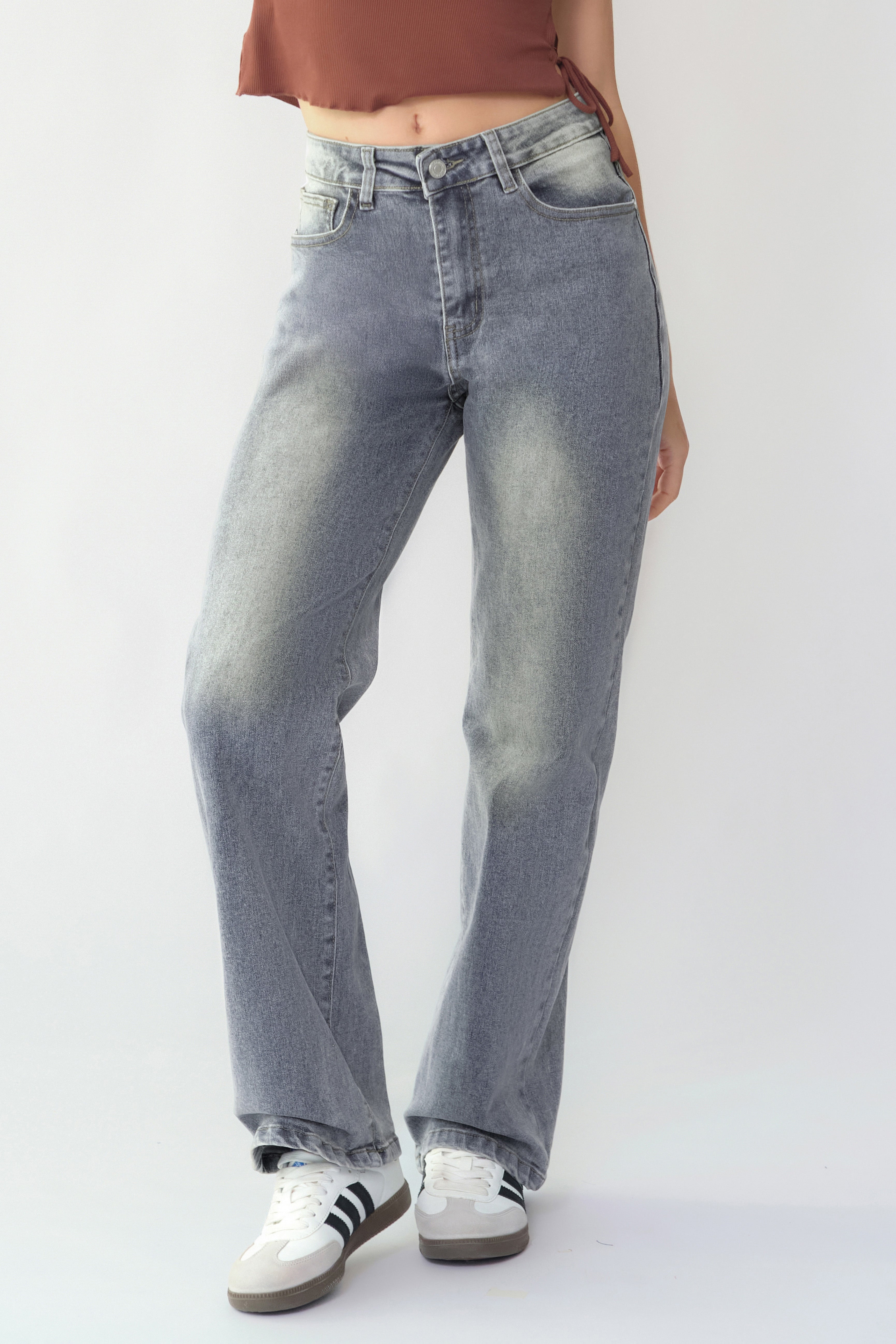 Petite Mid Rise Stretch Denim Jeans