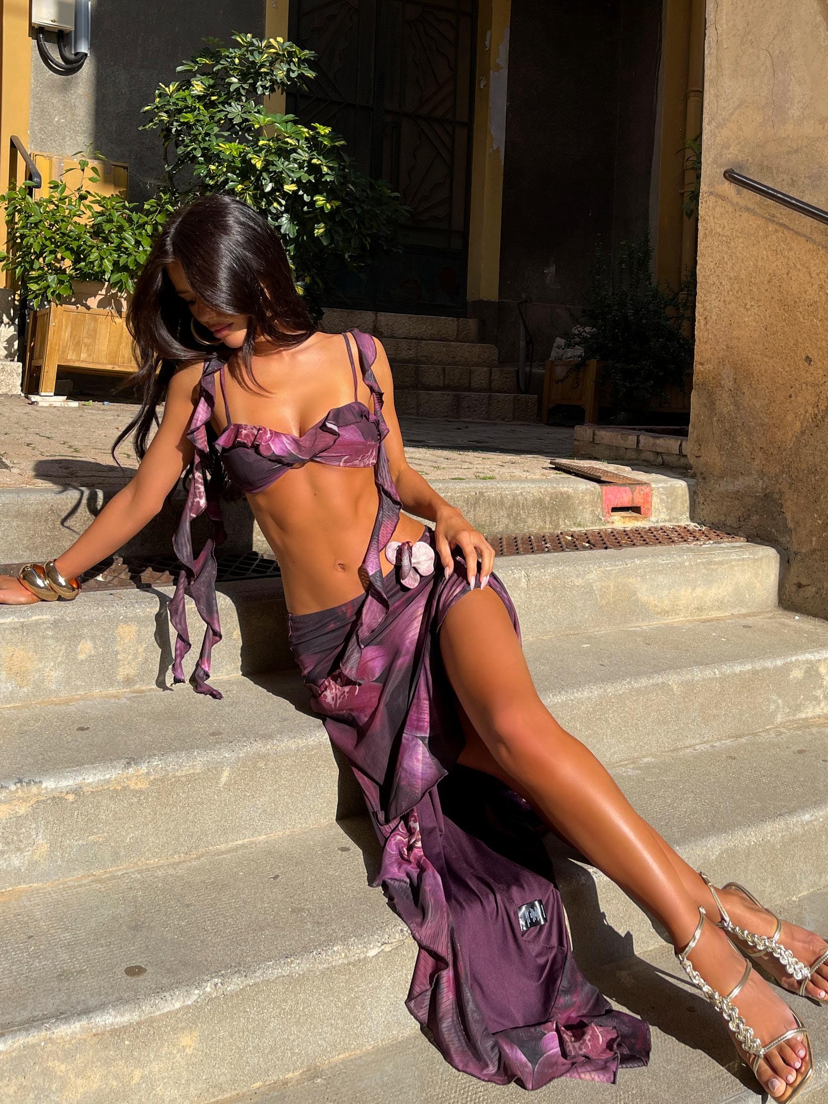 MILLEA MAXI SKIRT ROYAL ORCHID