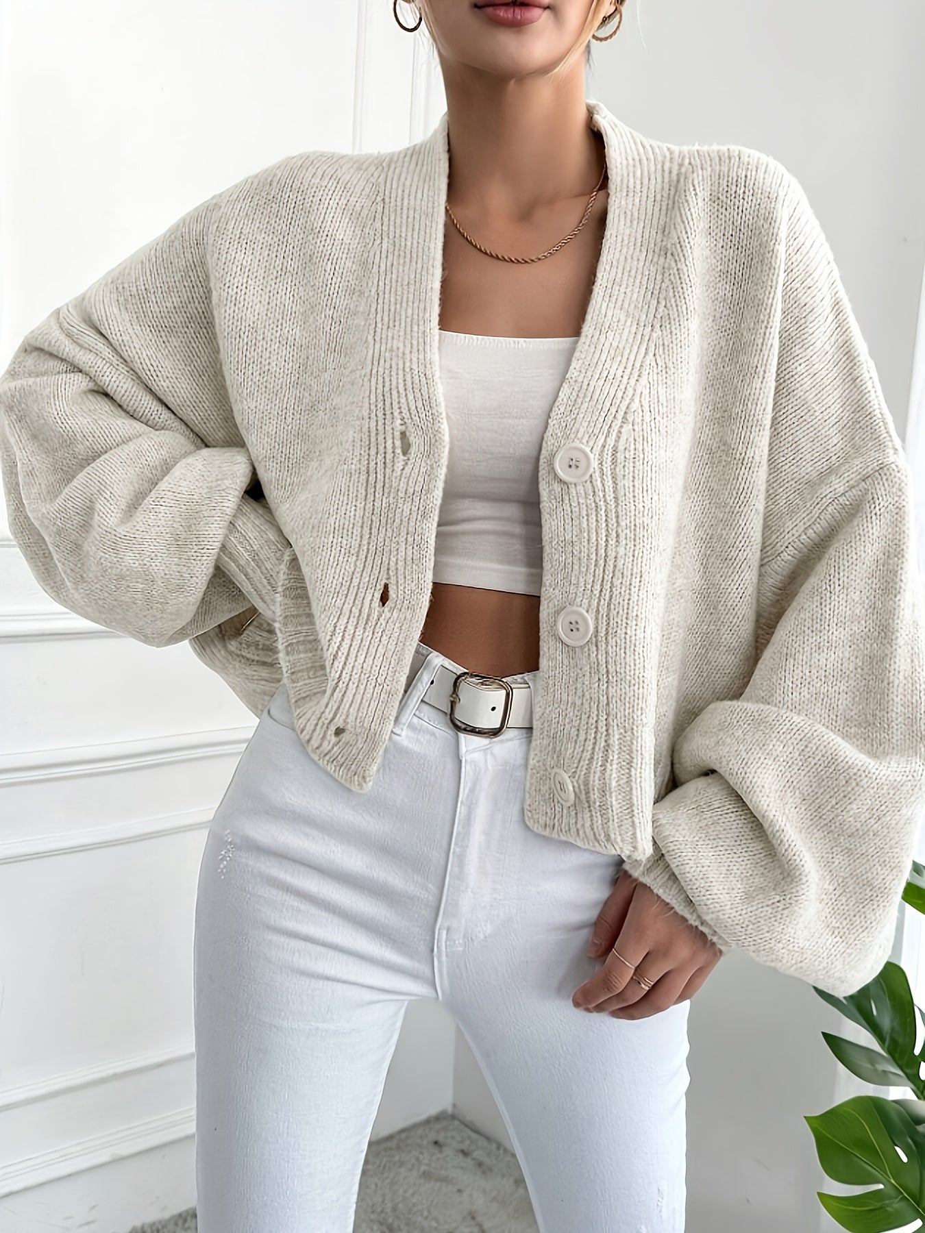 Cozy Knit Button Cardigan | Oversized Fit